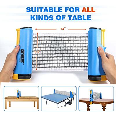 GSE Ping Pong Paddle Set, Portable Table Tennis Set with