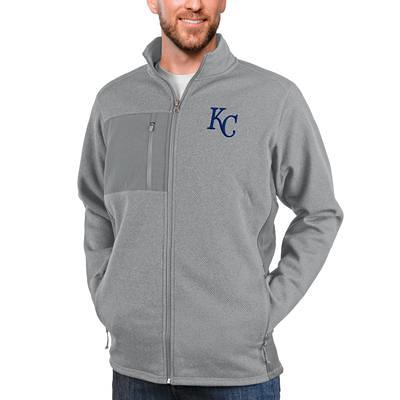 Antigua Kansas City Royals Charcoal Victory Pullover Team Logo Hoodie