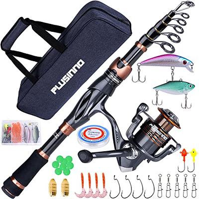 Fishing Rod and Reel Combo 6.9ft Telescopic Spincast Rod with Left