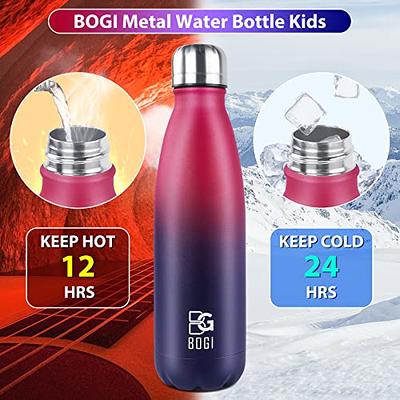 BJPKPK Stainless Steel Water Bottles 17oz Insulated Kids Water Bottle  Dishwasher Safe Sports Water Bottles for School-Yellow