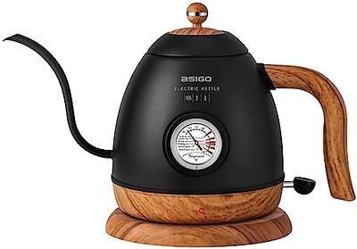 Electric Kettles, INTASTING Gooseneck Electric Kettle, ±1℉ Temperature  Control, Wooden Accents, Stainless Steel Inner, Quick Heating, for Pour  Over