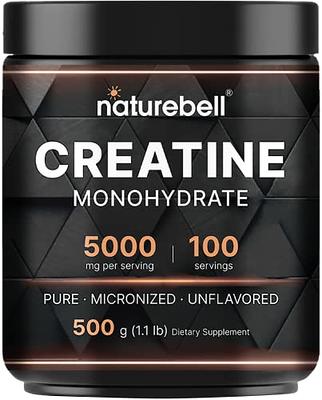 Creatine Monohydrate Powder 600 Grams (1.32lb), Unflavored, Pure, Micronized Creatine Powder, 5000mg(5g) Per Serving, 4 Month Supply, Vegan