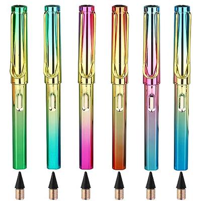 Kisdo 10 Pcs Inkless Magic Pencil, Everlasting Pencil Eternal with Eraser, Infinity Reusable Pencil for Writing, Drawing, Sustainable Pencil for