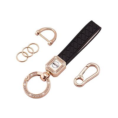 QBUC Genuine Leather Car Keychain