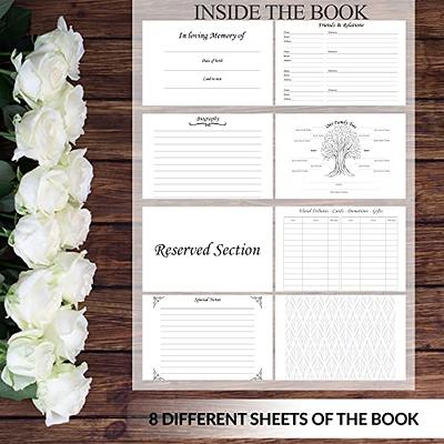 In Loving Memory Floral Funeral Guest Book, Guest Book 