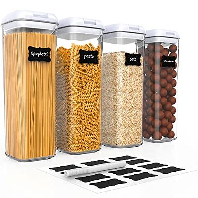 Talented Kitchen 135 Pantry Labels for Food Containers, Preprinted Clear  Kitchen Food Labels for Organizing Storage Canisters & Jars, Black Cursive  + Numbers Stickers (Water Resistant)