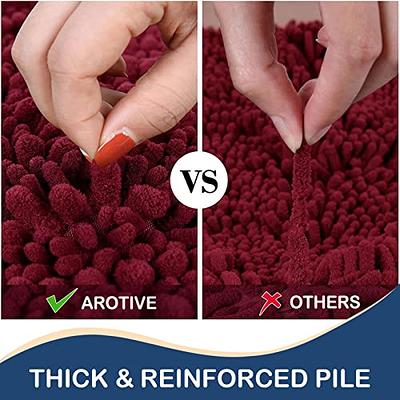 smiry Luxury Chenille Bath Rug, Extra Soft and Absorbent Shaggy Bathroom  Mat Rugs, Machine Washable, Non-Slip Plush Carpet Runner for Tub, Shower,  and Bath Room (47''x24'', Burgundy) - Yahoo Shopping