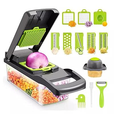 BENTISM Commercial Chopper Commercial Vegetable Chopper w/ 4 Blades Fruits  Dicer 