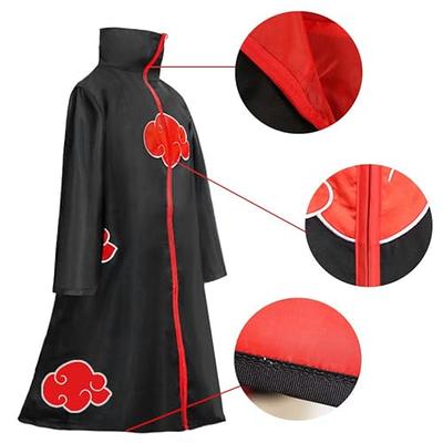 4PCS SET Womens Mens Unisex Naruto Itachi Uchiha Anime Cosplay Costume Suit