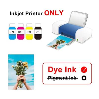 PAPERVISUAL 50 Printable Permanent Vinyl Papers - Sticker Printer Paper -  Matte White