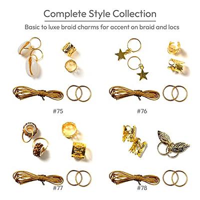 Gold Hair Clips,Hair Accessories For Braids 3 Types Adjustable Metal Hair  Braid Beads Rings Cuff Hair Beauty Decoration Tools Accessories (Gold