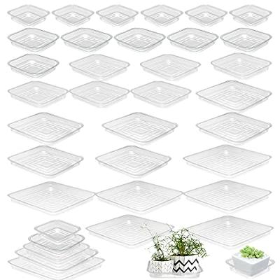 30 Pack Plant Saucers for Indoors 4/6/8/10/12 Inches Plant Trays for Pots