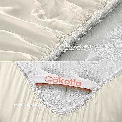 GOKOTTA Queen Fitted Sheet Only - 16 inch Pocket, 100% Rayon Made from  Bamboo, Super Soft and Cooling Bottom Sheet with Elastic Corner Straps,  Durable Fitted Sheet in Light Beige, Queen Size - Yahoo Shopping