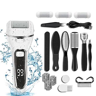 Callus Remover for Feet, Rechargeable Foot Scrubber Electric Foot File  Pedicure Tools for Feet Electronic Callus Shaver Waterproof Pedicure kit  for