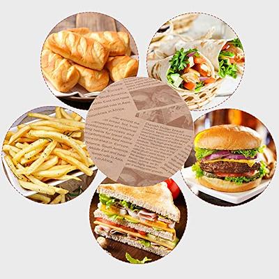 La Llareta Greaseproof Paper, 100 Sheets Baking Wrapping Paper, Food Basket Liners Paper, Deli Paper for Cakes, Breads, French Fries, Sandwiches