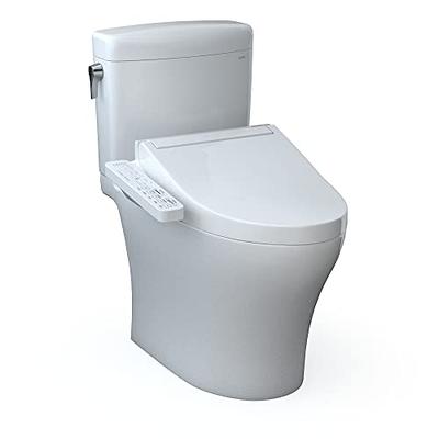 Aoibox 1-Piece 1.1/1.6 GPF Elongated Dual Flush Water saving Toilet in.  White, Seat Included SNMX410 - The Home Depot