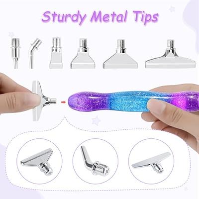 Ninonly Diamond Art Pen, Diamond Painting Pen with 6 Metal Tips, 6 Painting  Glue Clay, Roller, 5D Diamond Art Accessories and Tools for DIY Craft,  Purple Blue - Yahoo Shopping