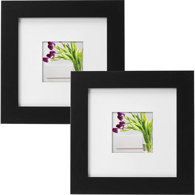 Mainstays 11x14 Matted to 8x10 Front Loading Picture Frame, Black - Frames