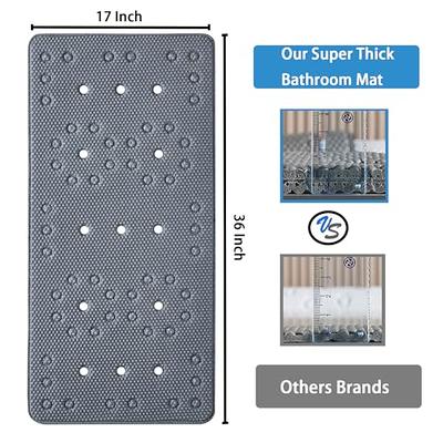  The Original Gorilla Grip Patented Shower and Bathtub Mat,  35x16, Long Bath Tub Floor Mats with Suction Cups and Drainage Holes,  Machine Washable and Soft on Feet, Bathroom Accessories, 2 Pack