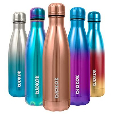 ELYPHINE 32/24 oz Water Bottles with Removable Straw & Time Marker, Motivational Sports Bottles with BPA Free Tritan Material, Leakproof Water Jug