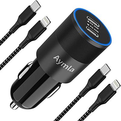 USB C - And A Dual Car Charger for iPhone 14/13/121[Apple MFi Certified],  Innotech 35W PD Car Charger Adapter Fast Charging with 3Ft Lightning to  Type C Cable for iPhone 14 13