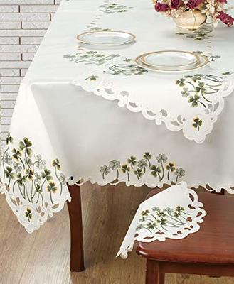 White Lace Table Runner Rectangular Table Dresser for Dining