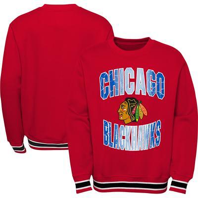 Chicago Blackhawks Antigua Axe Bunker Tri-Blend Pullover Hoodie - Black