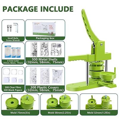 Button Maker Machine Multiple Sizes, 1+1.25+2.25 inch DIY Button