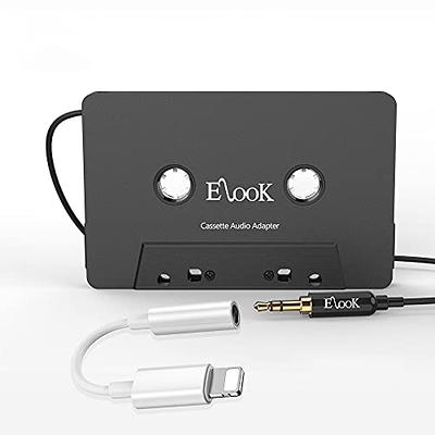  Reshow Bluetooth Cassette Adapter for Car with Stereo Audio,  Wireless Cassette Tape to Aux Adapter Smartphone Cassette Adapter (Black) :  Electronics