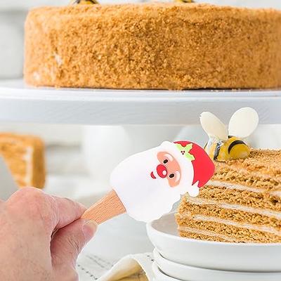 UPKOCH Household Baking Spatulas 4pcs Christmas Santa Claus