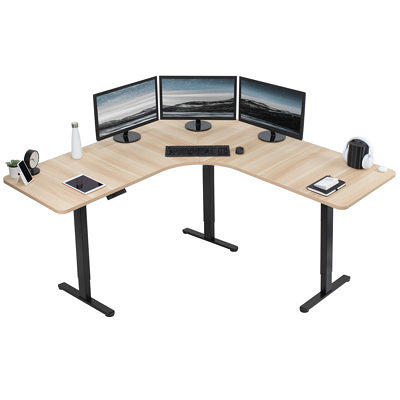 Apex Series Manufactured Wood Adjustable Height Standing Desk Marco Group  Inc. Desk Finish: Asian Knight, Frame Finish: Black, Size: 42 H x 36 W x  2 - Yahoo Shopping