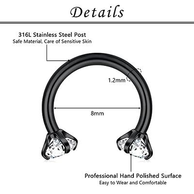 Steel piercing for ear of eyebrow, skeleton hand, various colours