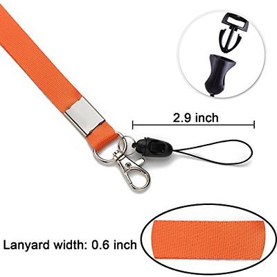 YOUOWO Lanyard with Badge Holders Neck Office Lanyards for id Holder 10  Pack ID Badges Holders for Key Kids ID Name Badge USB Stick Whistles Grey  Purple,Black Blue Green Orange Lanyards 