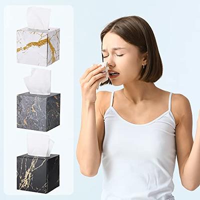9 Pcs Square Tissues Cube Box Travel Tissue Box with 50 Counts Soft Facial  Tissues Pocket Tissues Car Tissue Holder for Car Toilet Household (Abstract
