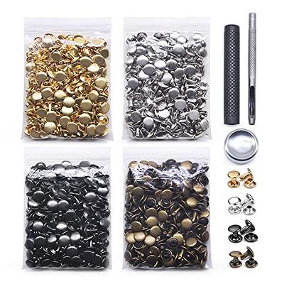 Rainbow Leather Rivets- 10mm Double Cap Rivet Rivets Kit for Leather Craft  60 Sets Repairs Rivets Decoration Rivet Studs for Purse Bags Handbags -  Yahoo Shopping