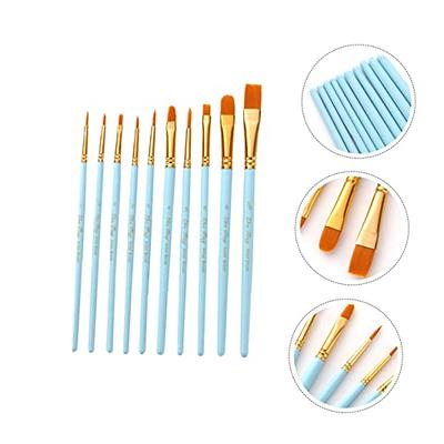 10Pcs/Set Artists Paint Brush Watercolor Wooden Handle Nylon