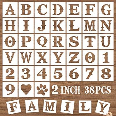 4 Inch Letter Stencils and Numbers, 36 Pcs Alphabet Stencils Reusable  Plastic Drawing Templates Kits for Painting on Wood, Wall, Canvas,  Chalkboard, Signage - Yahoo Shopping