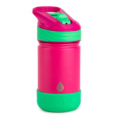 Hydrapeak Mini 14oz Insulated Kids Water Bottle with Straw Lid Peach