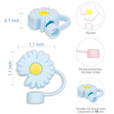 Straw Cover, Flower Shaped Straw Cover , Cute Silicone Straw Cover