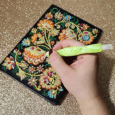 RECORDARME Diamond Art Pen, Resin Diamond Painting Pen Tools Accessories,  Ergonomic Design Shiny Diamond Dot Pens(Purple Flower)