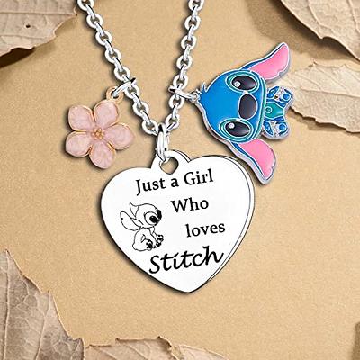 Stitch Necklace Cartoon Necklace Child Name Necklace Gifts for Kids 925  Sterling Silver 18K Gold Plated - Etsy