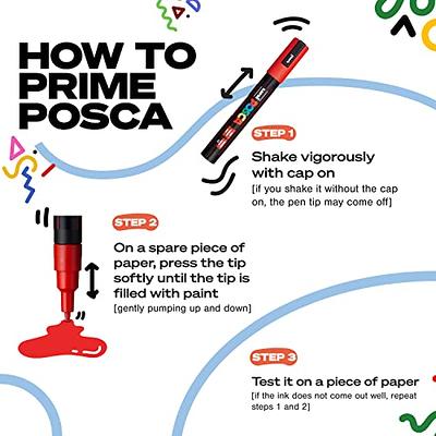 15 Posca Paint Markers, 3M Fine Posca Markers with Reversible Tips