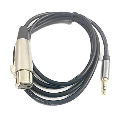 3.5mm Female to 5 Pin Mini USB Male Microphone Adapter Cable 0.3m