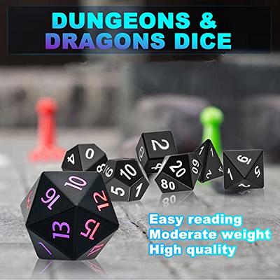  Metal dice Set D&D, Polyhedron DND Dungeons and Dragons Metal  DND dice Set, Suitable for Pathfinder RPG Shadow Run Savage World and Other Role-Playing  Game dice Sets : Toys & Games