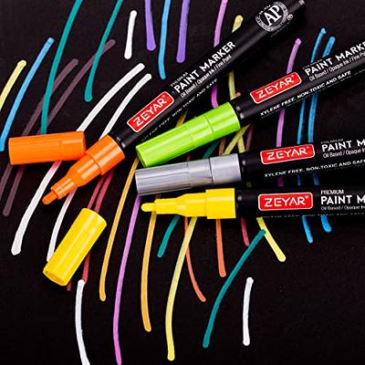 ZEYAR Dual Tip Acrylic Paint Pens 12 Colors Medium & Extra Fine Tip  Waterproof Ink Works On Rock, Wood, Glass, Ceramic - Buy ZEYAR Dual Tip  Acrylic Paint Pens 12 Colors Medium