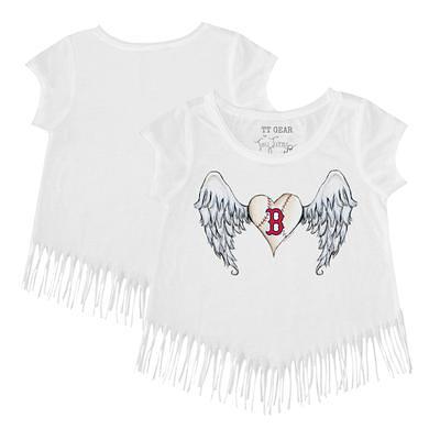 Boston Red Sox Tiny Turnip Toddler Stacked 3/4-Sleeve Raglan T-Shirt -  White/Red