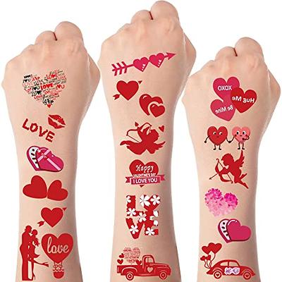 Partywind 24 Sheets Valentines Day Stickers Prize for Kids Classroom, Valentines Stickers for Kids Gifts Rewards Goodie Bag Stuffers, Cute