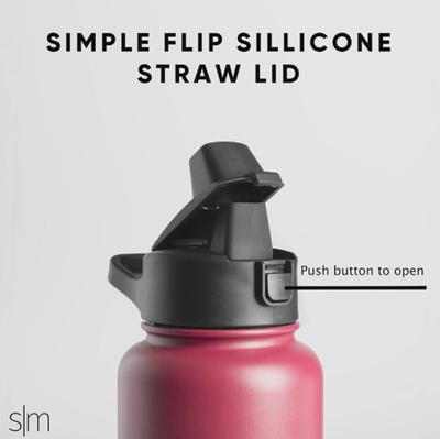 32 Oz. Simple Modern Plastic Summit Water Bottle Straw Lid