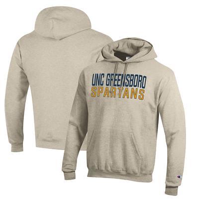 Men s Champion Oatmeal UNCG Spartans Eco Powerblend Pullover