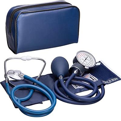 Dixie EMS Deluxe Aneroid Sphygmomanometer Blood Pressure Set W/Adult Cuff,  Carrying Case and Calibration Tool - Black